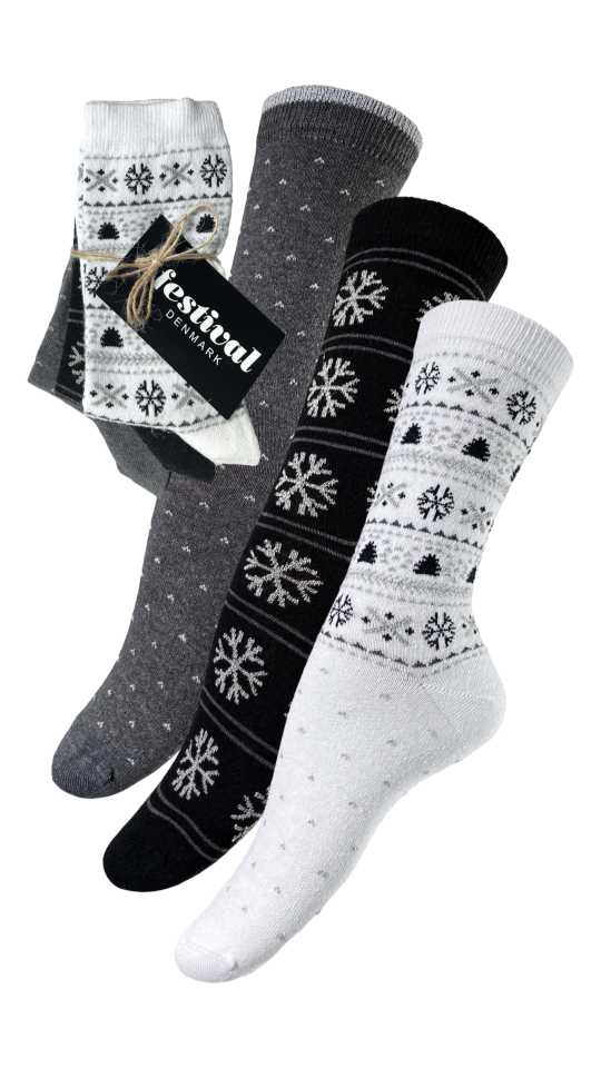 Christmas 3-pack sock recycled cotton one size