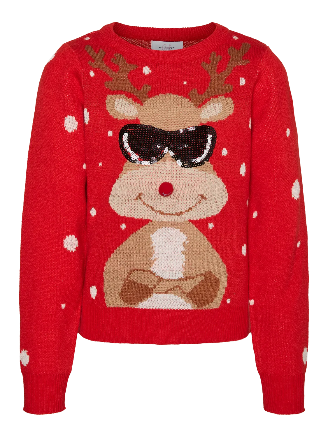 VMNEWTINSEL LS O-NECK BLOUSE XMAS GIRL