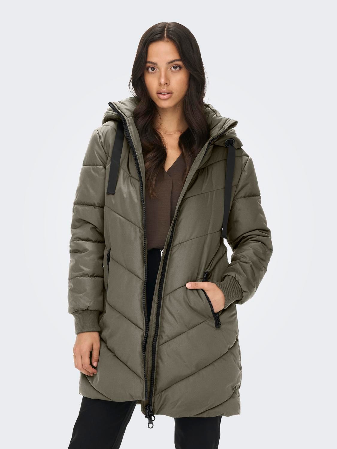 JDYSKYLAR PADDED HOOD JACKET VETIVER