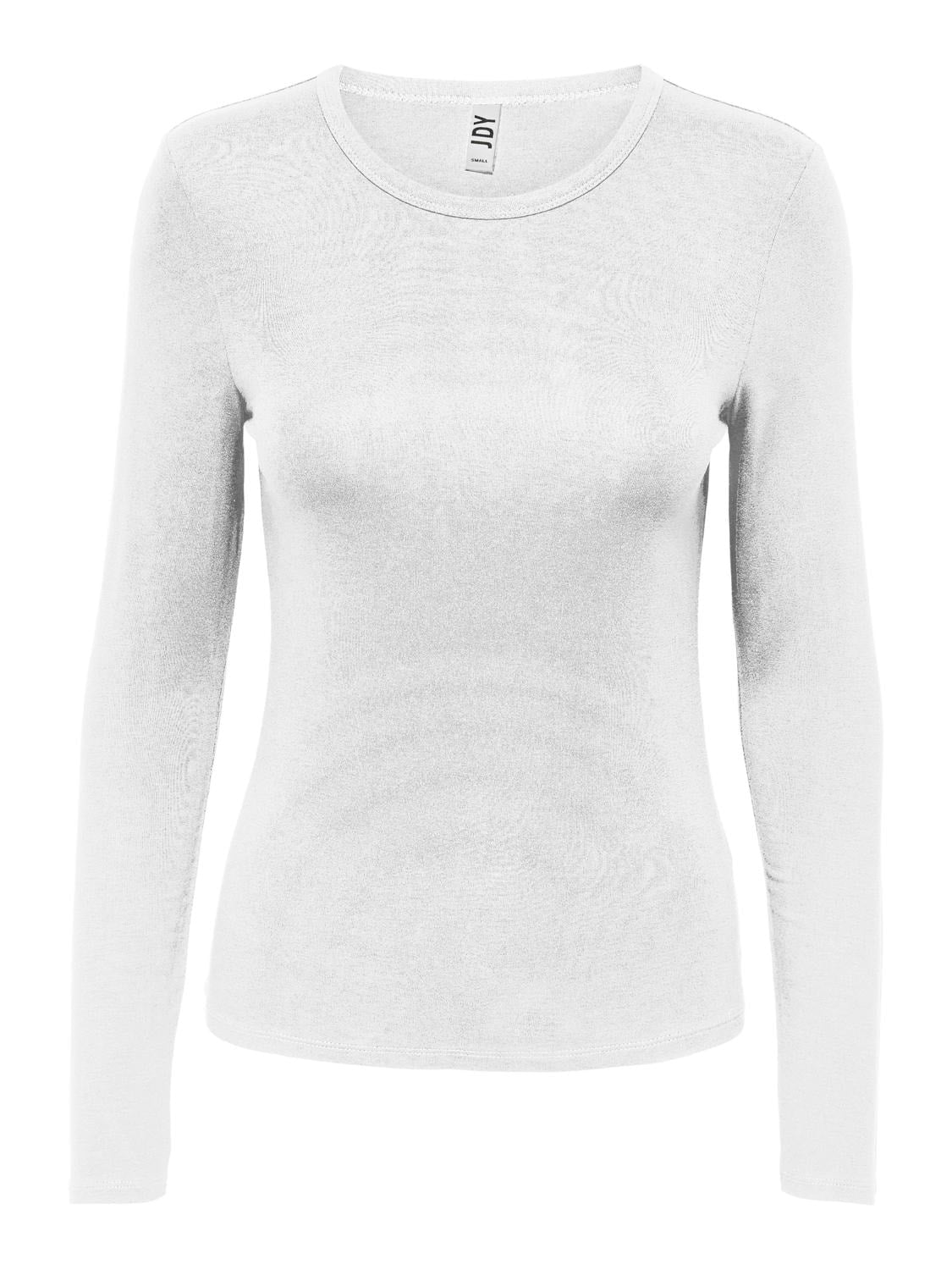 JDYMILA L/S O-NECK TOP WHITE