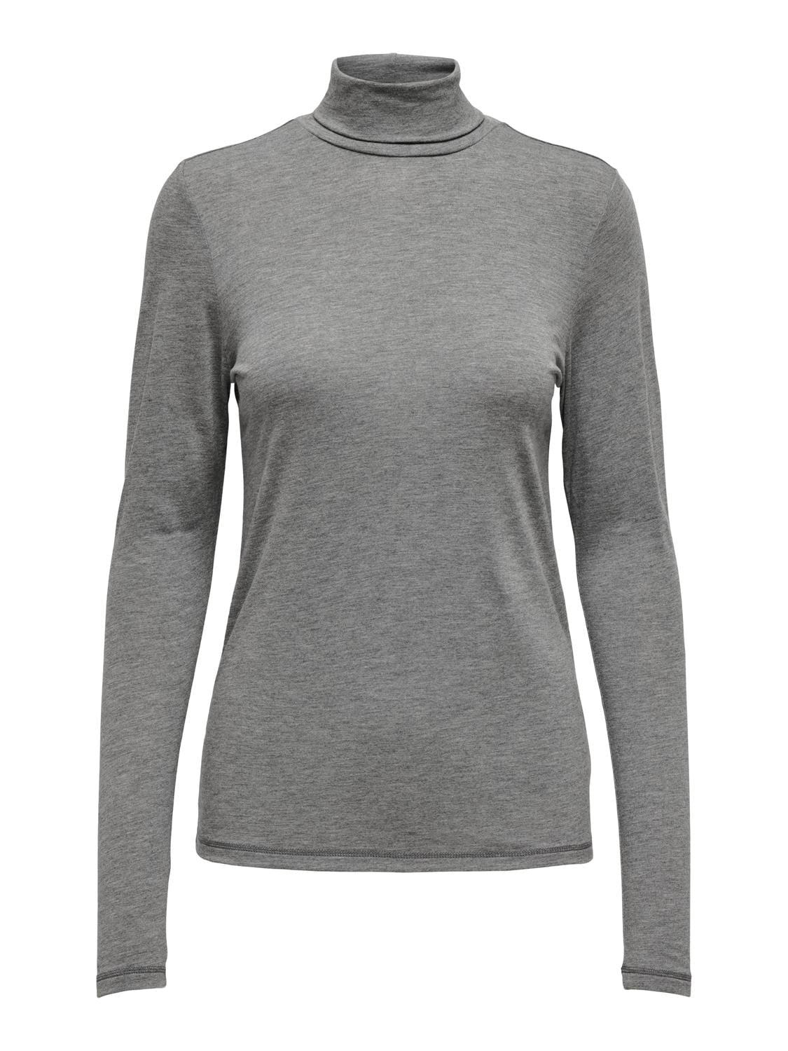 JDYSUMA WOOLBLEND L/S ROLLNECK TOP GREY