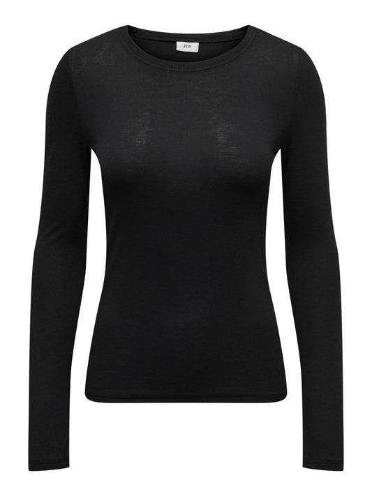 JDYSUMA WOOLBLEND L/S ONECK TOP BLACK