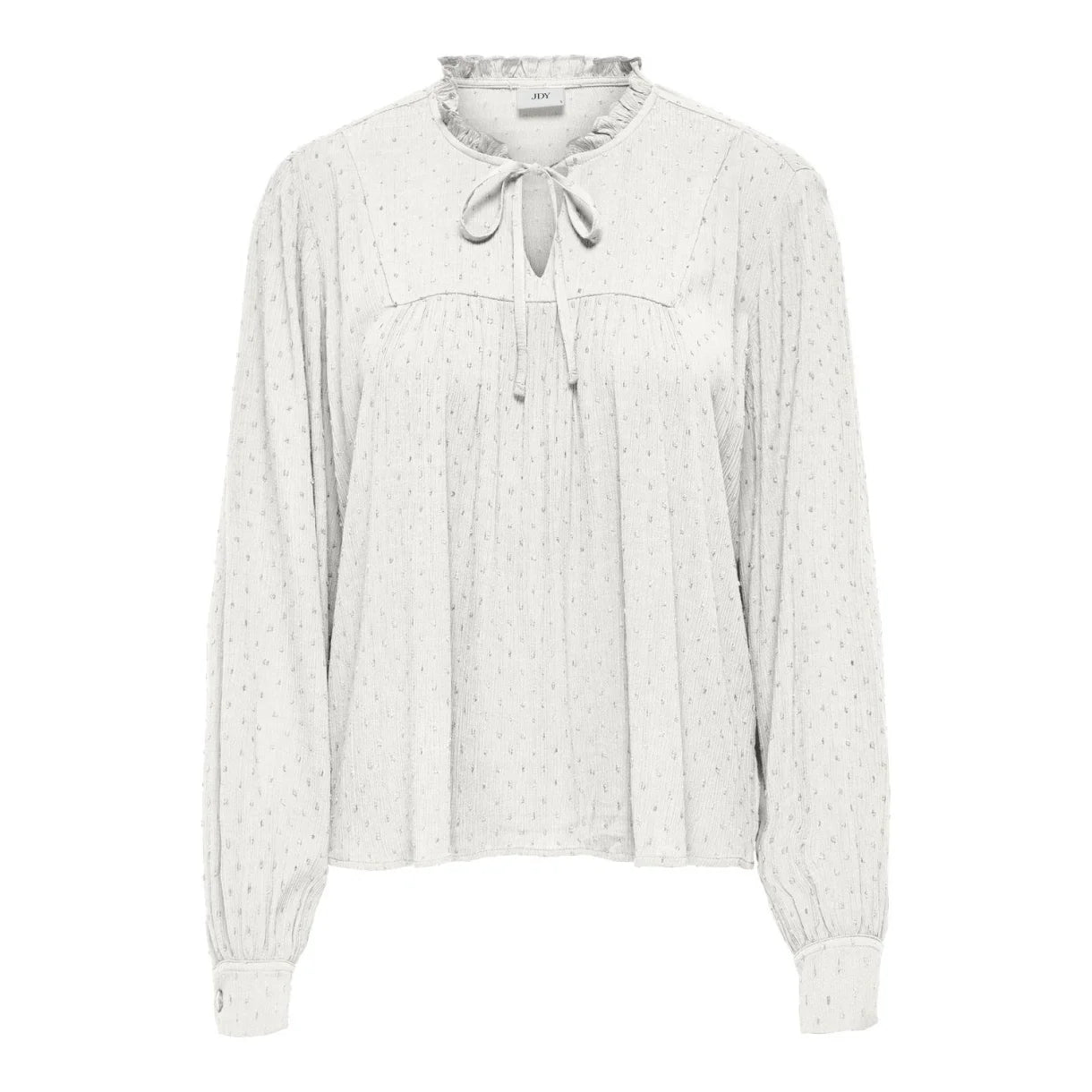 JDYLIMA LIFE L/S TIE DETAIL TOP WHITE