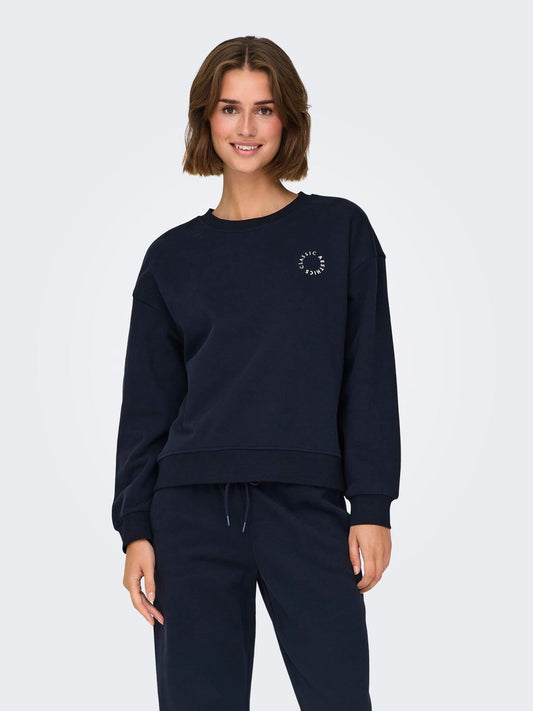 JDYSALLY LS O NECK SWEAT NAVY