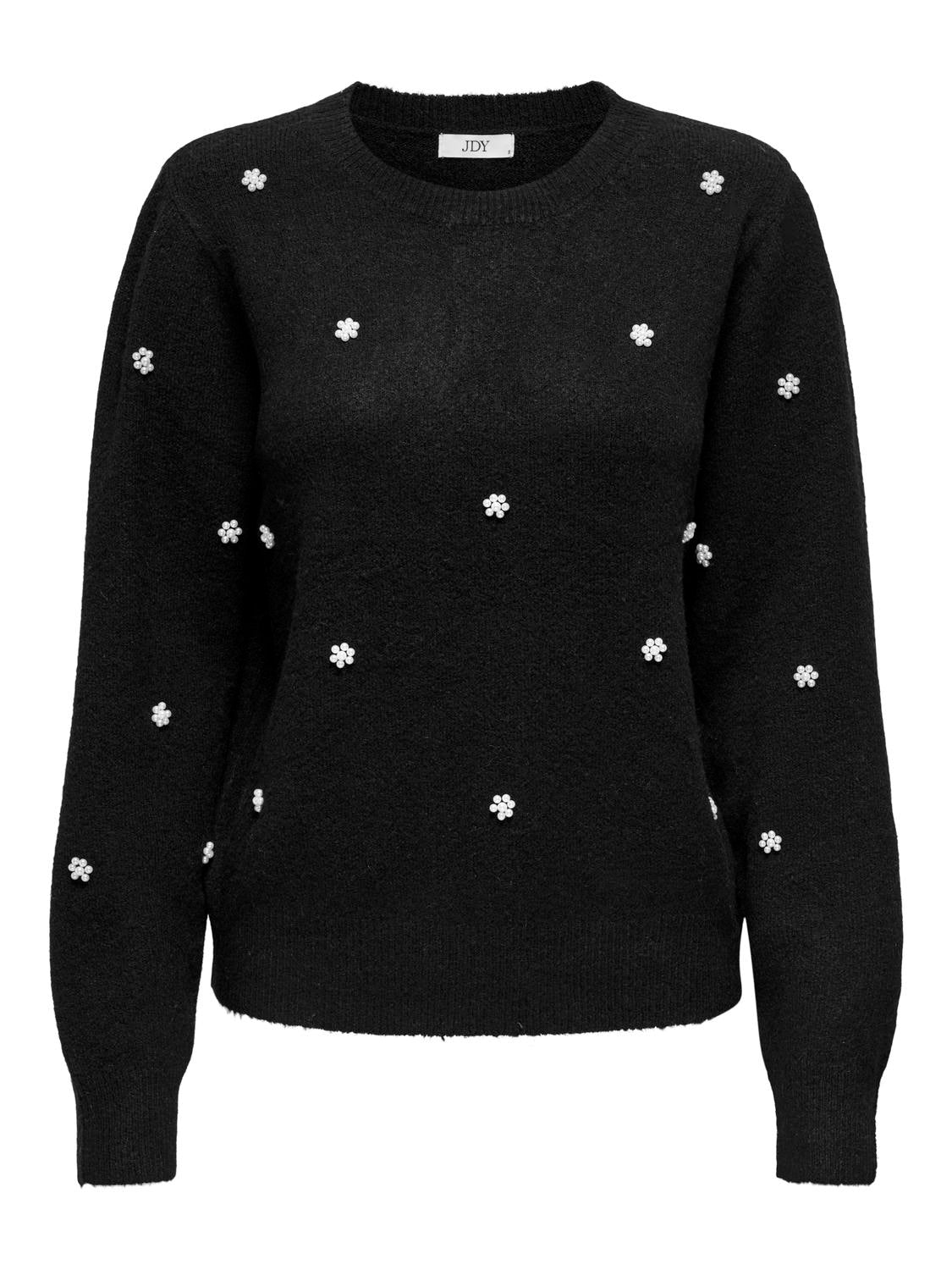 JDYBELLA LIFE L/S O-NECK PEARL BLACK