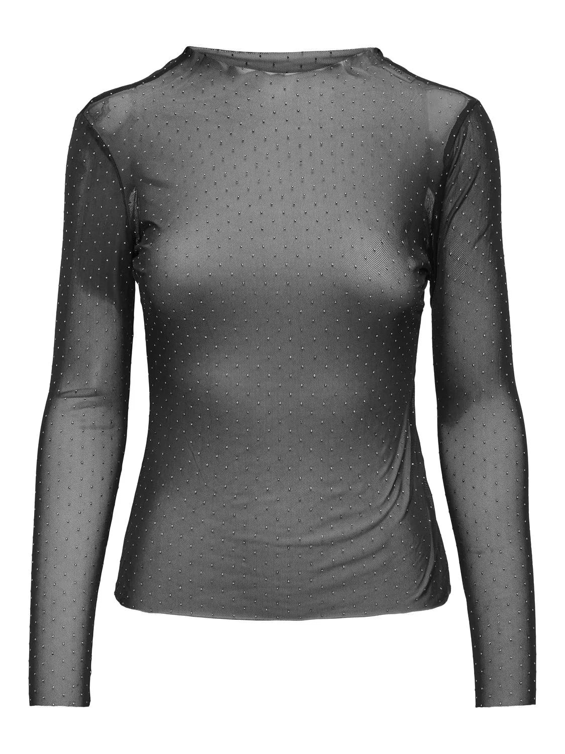 JDYELSA L/S MESH STUD TOP