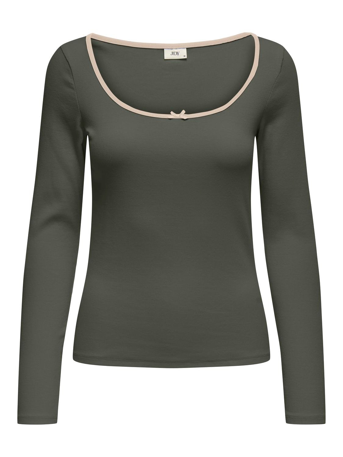 JDYSOFIA L/S BOW TOP GREEN