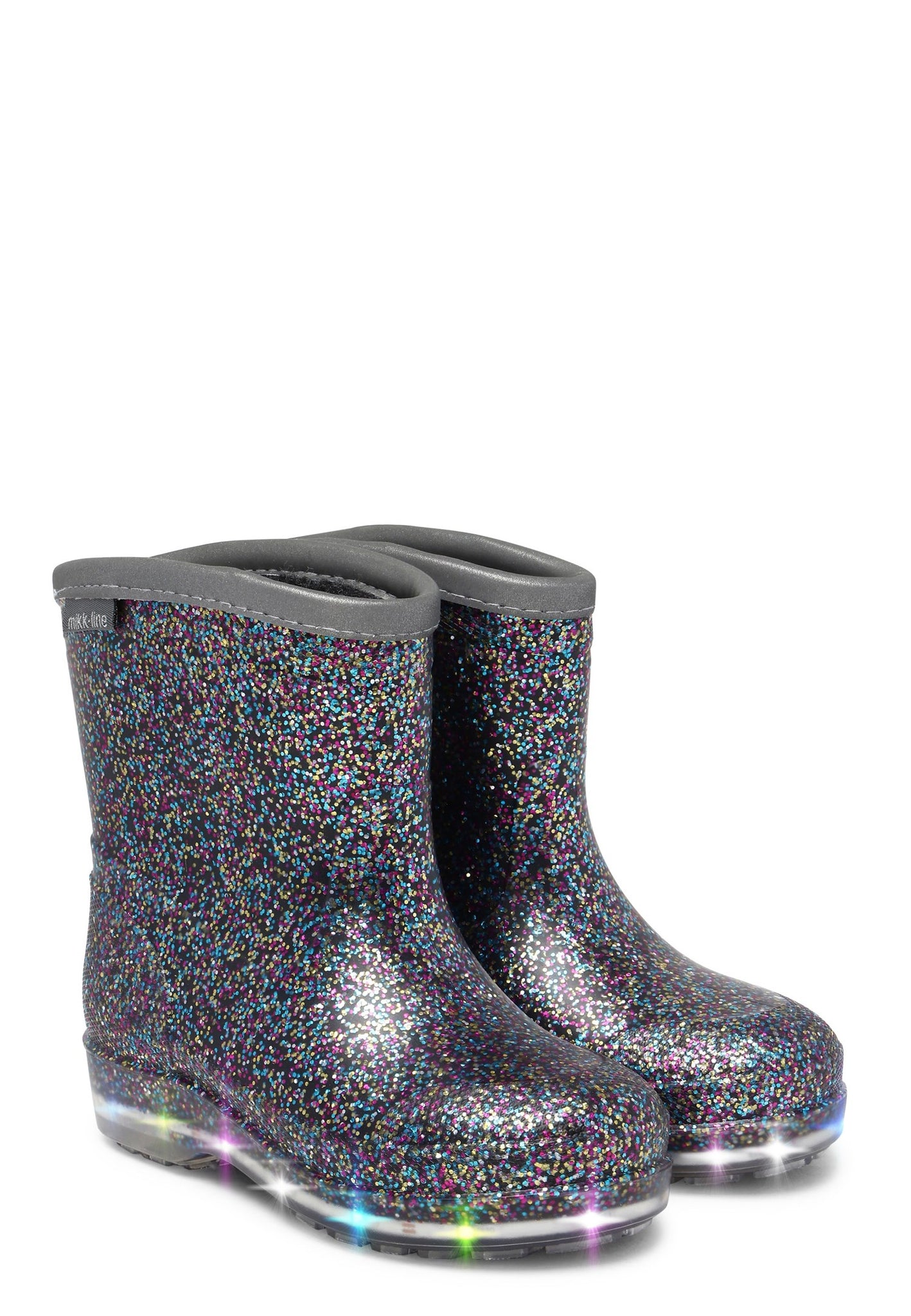 Short Winter Wellies - Light GLITTER