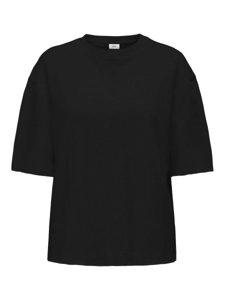 JDYVIOLA S/S O NECK SWEAT BLACK