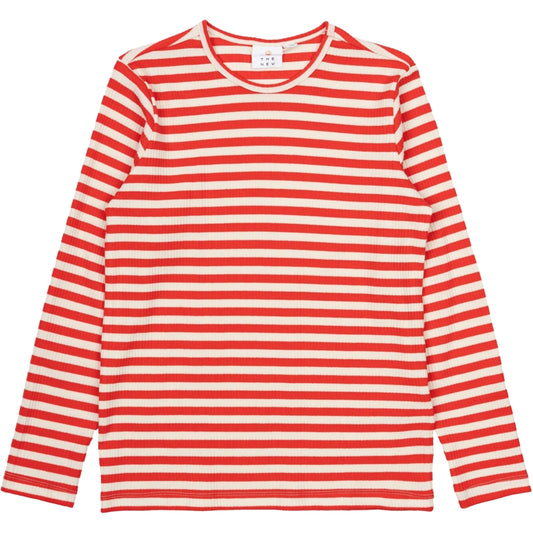 TNMoore Uni L_S Rib Tee RED