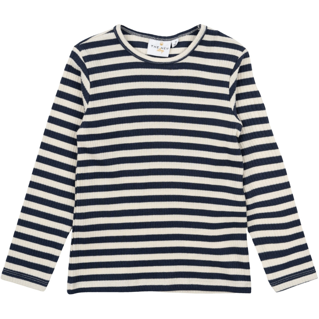 TNSTFro Uni L_S Rib Tee NAVY