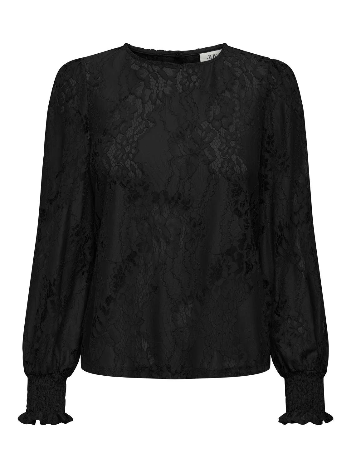 JDYDANIELLA L/S LACE TOP black