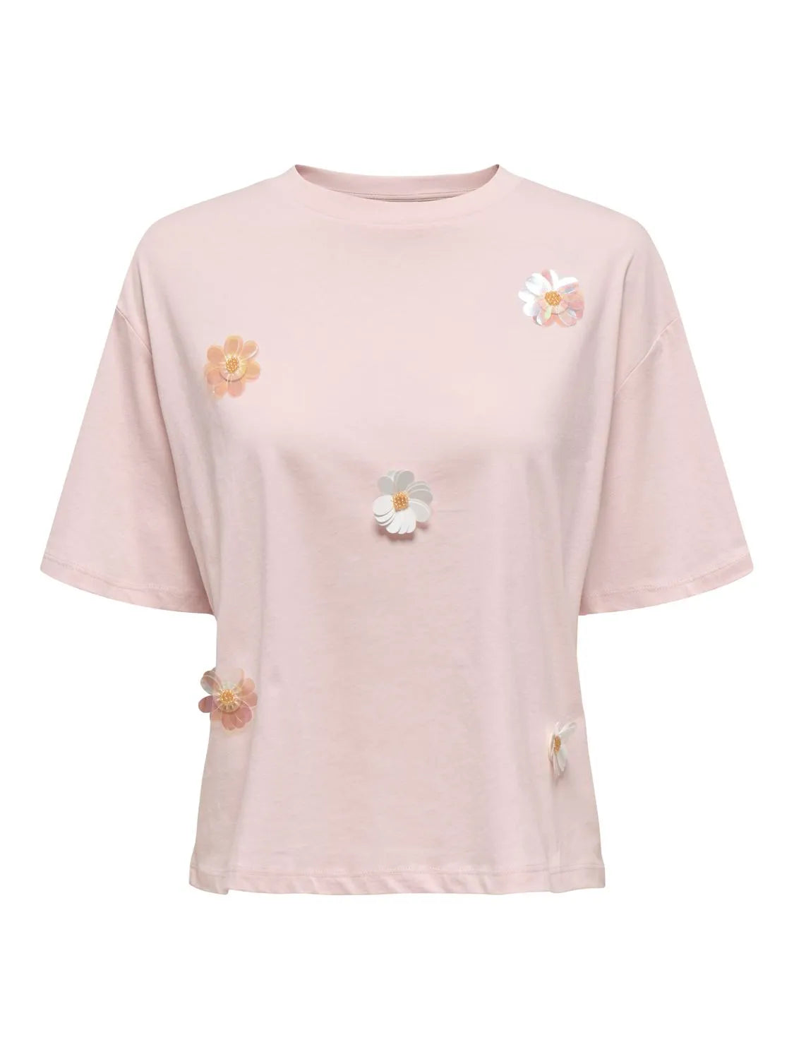 JDYLUNA S/S T-SHIRT FLOWER PINK