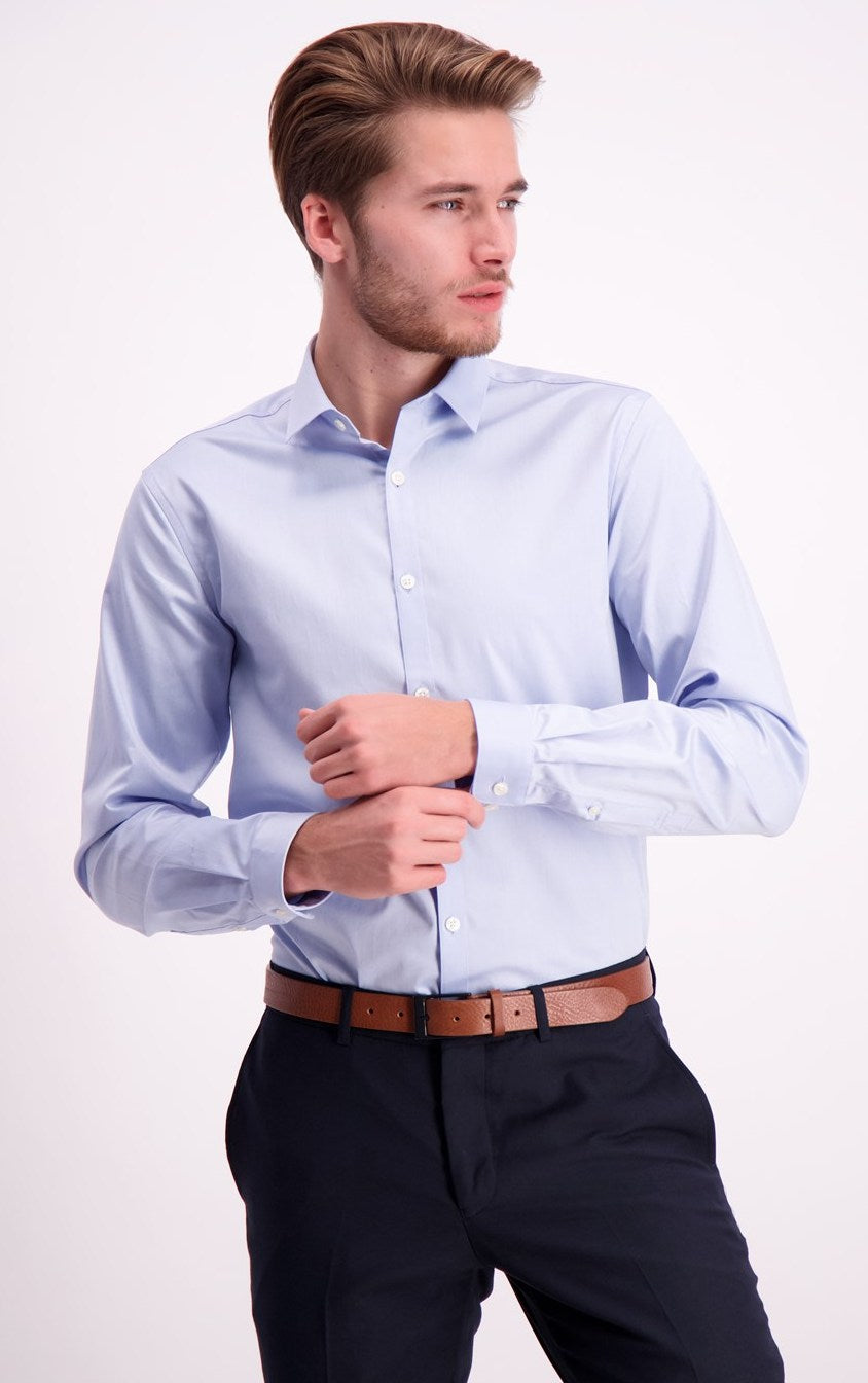 Plain twill stretch shirt