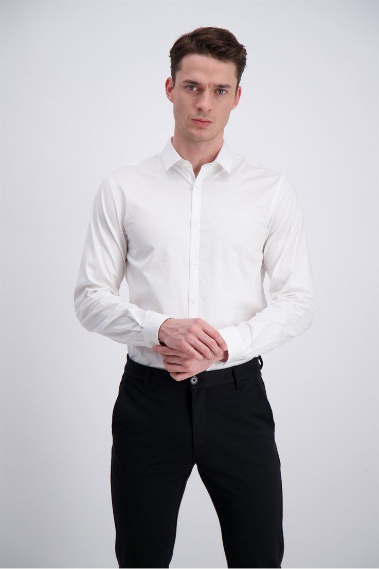 Plain twill stretch shirt